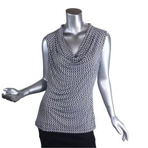 Worthington Women’s Medium Cowl Neck Sleeveless Top Soft Stretch Blouse